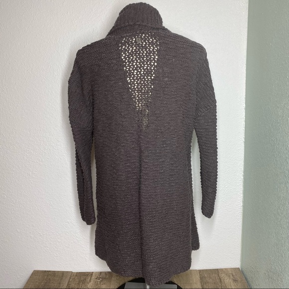 Prana textured knitted Cardigan sweater Eggplant color - Picture 7 of 15
